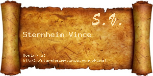 Sternheim Vince névjegykártya