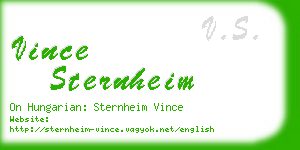 vince sternheim business card